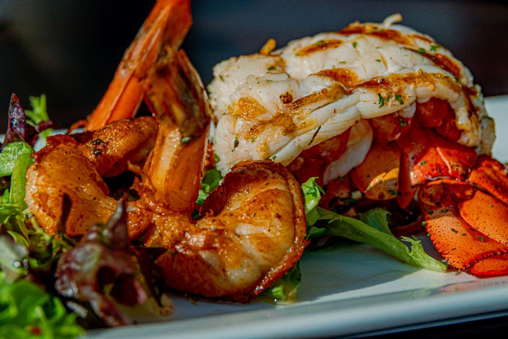 Coastal38 signature dish — lobster tail and shrimp